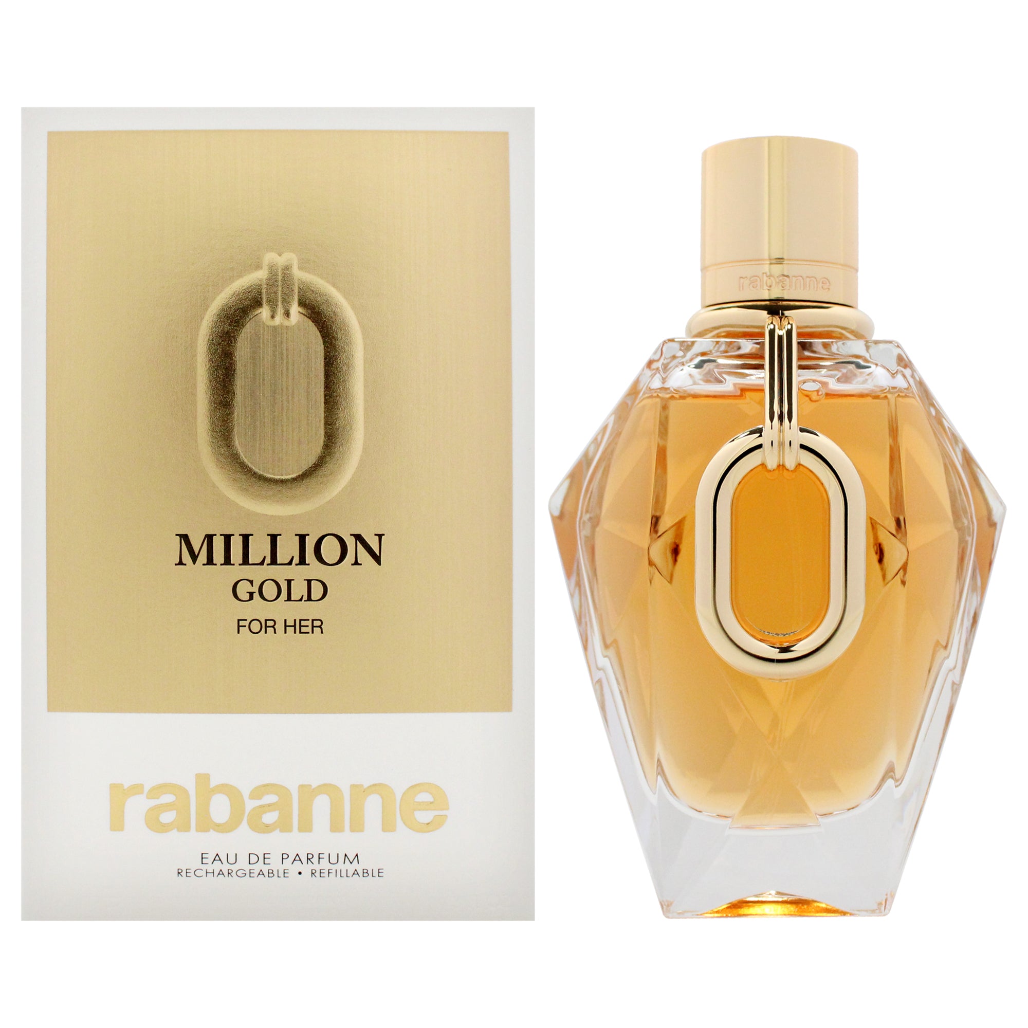 Million Gold by Paco Rabanne for Women - 3 oz EDP Spray (Refillable)