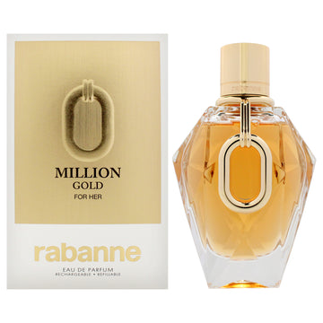 Million Gold by Paco Rabanne for Women - 3 oz EDP Spray (Refillable)