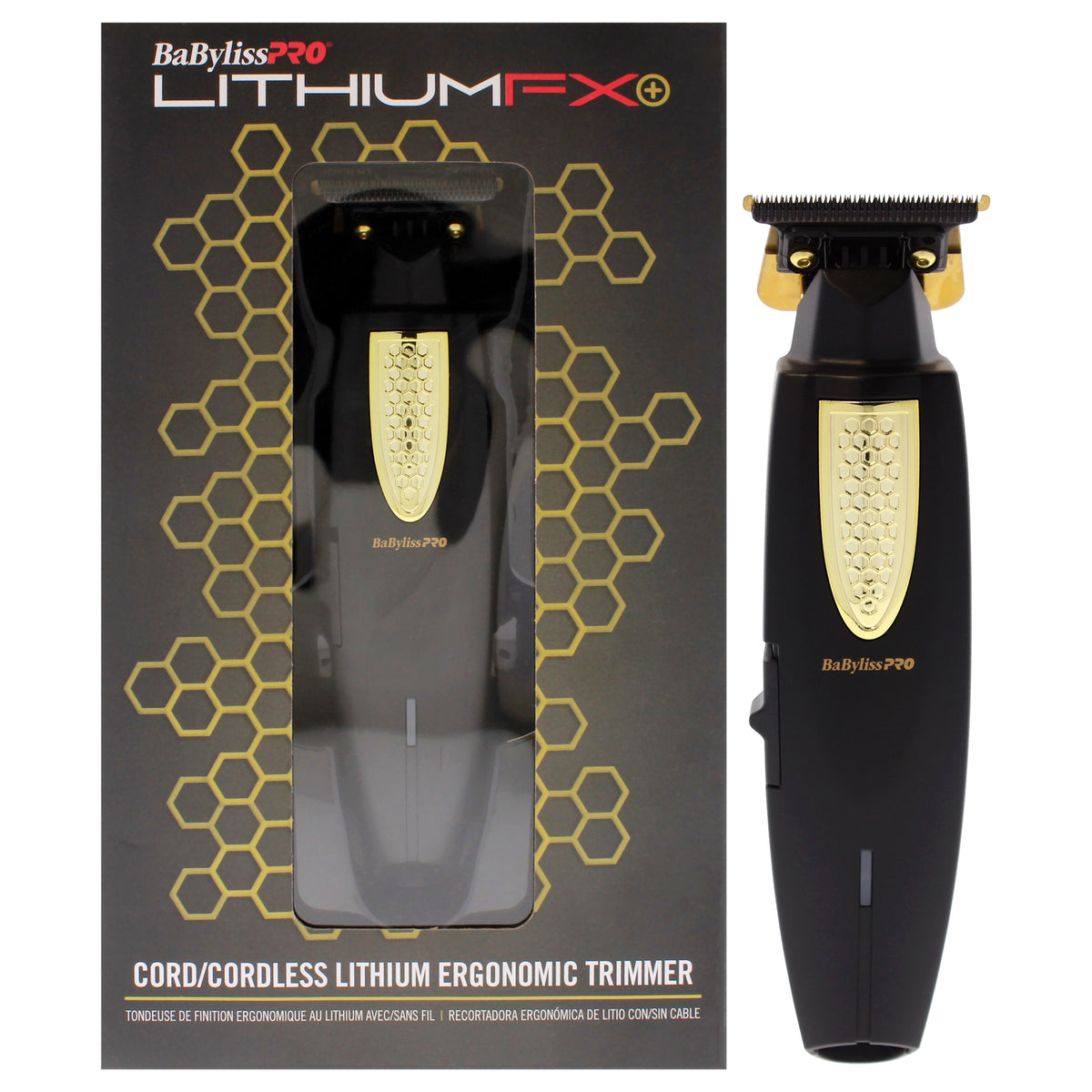 Lithium Fx Plus Cord-Cordless Lithium Ergonomic Trimmer by BaBylissPRO for Men - 1 Pc Trimmer