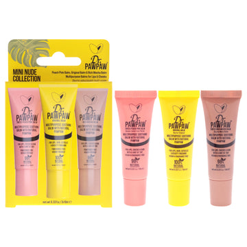 Mini Collection - Nude by Dr. PawPaw for Women - 3 Pc 0.33oz Multipupose Soothing Balm - Rich Mocha, 0.33oz Multipurpose Soothing Balm - Original, 0.33oz Multipurpose Soothing Balm - Peach Pink