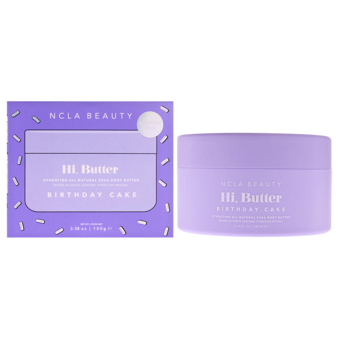 Hi Butter All Natural Body Butter - Birthday Cake by NCLA for Women - 3.38 oz Body Butter