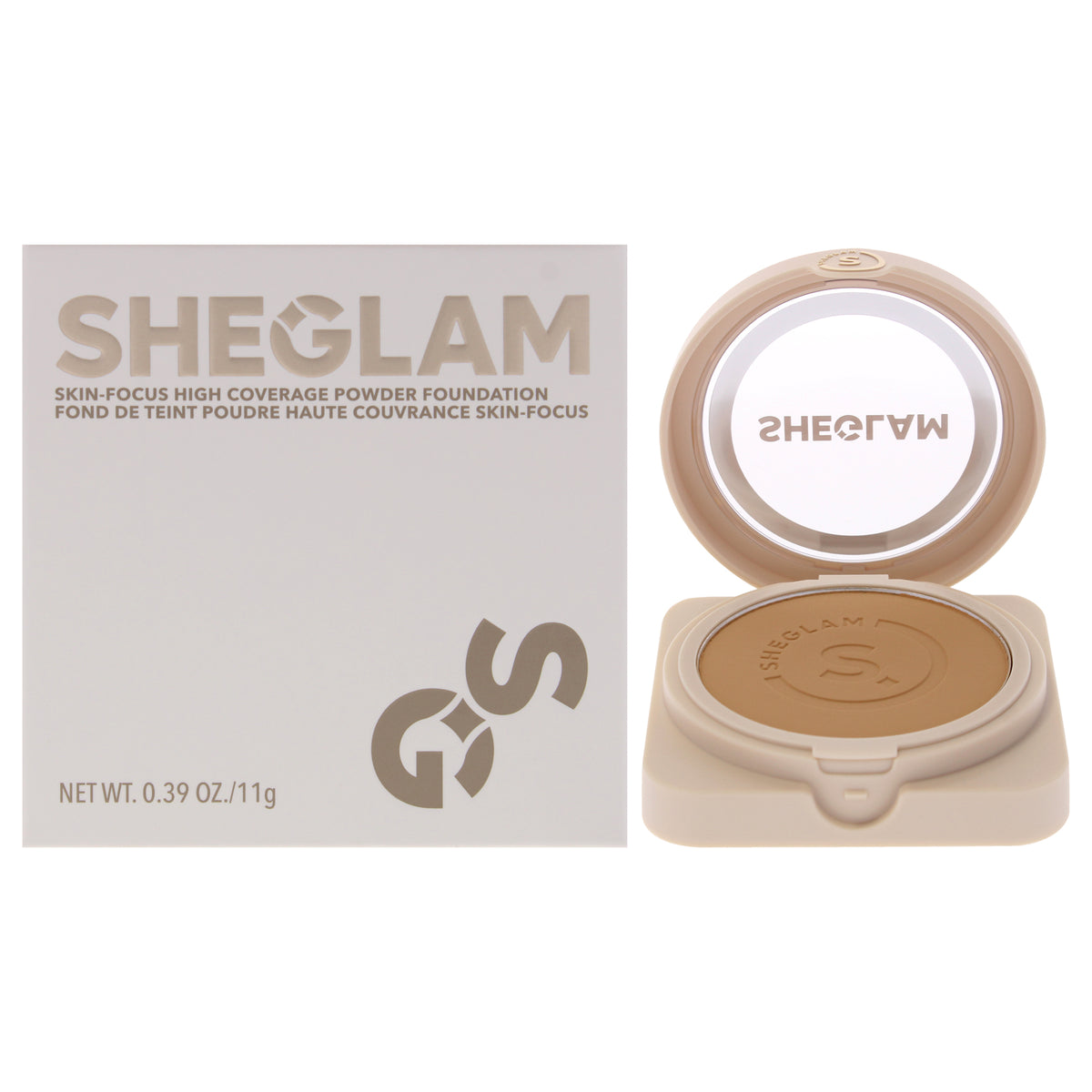 Skin-Focus High Coverage Powder Foundation - Butterscotch by Sheglam for Women - 0.39 oz Foundation