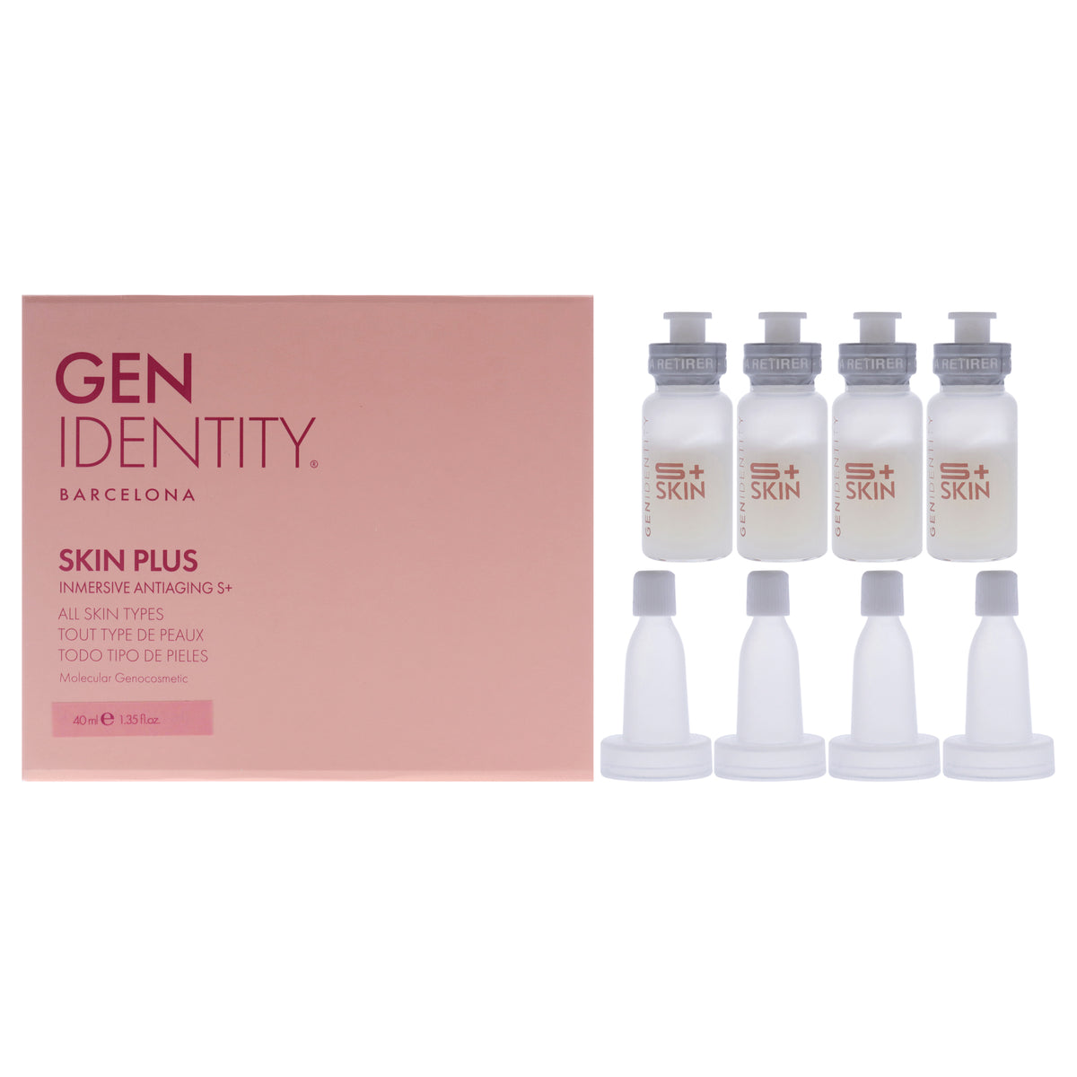 Skin Plus Inmersive Antiaging S Plus Set by Gen Identity for Women - 4 x 0.34 oz Serum