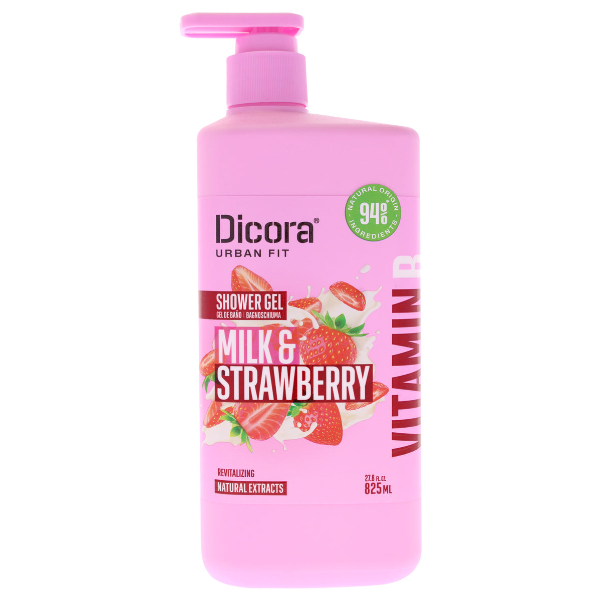 Shower Gel - Milk and Strawberry by Dicora Urban Fit for Unisex - 27.8 oz Shower Gel