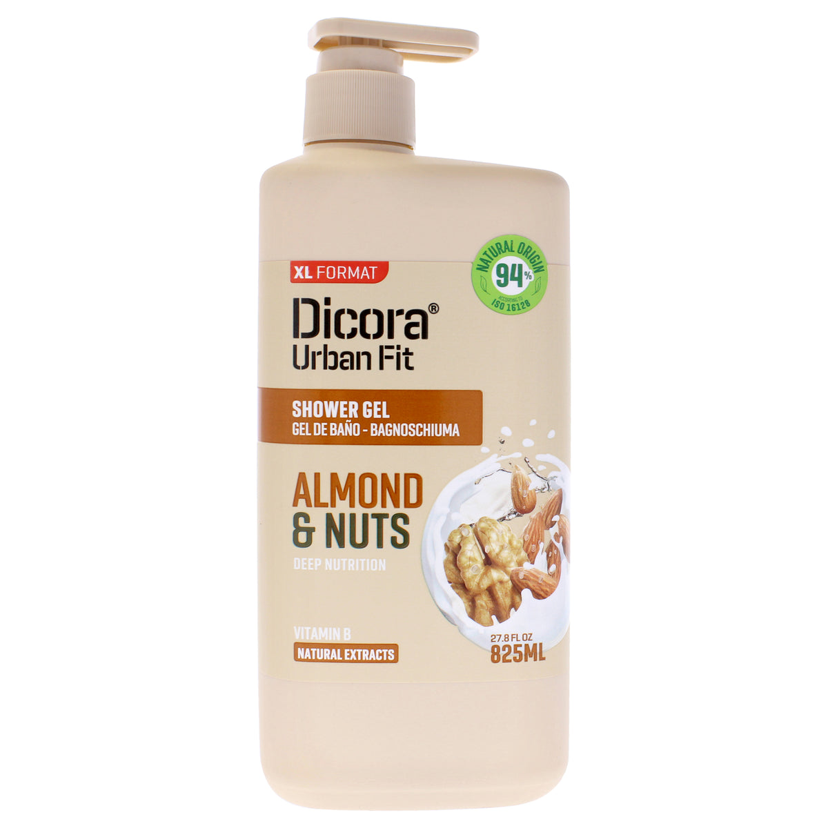 Shower Gel - Almond and Nuts by Dicora Urban Fit for Unisex - 27.8 oz Shower Gel