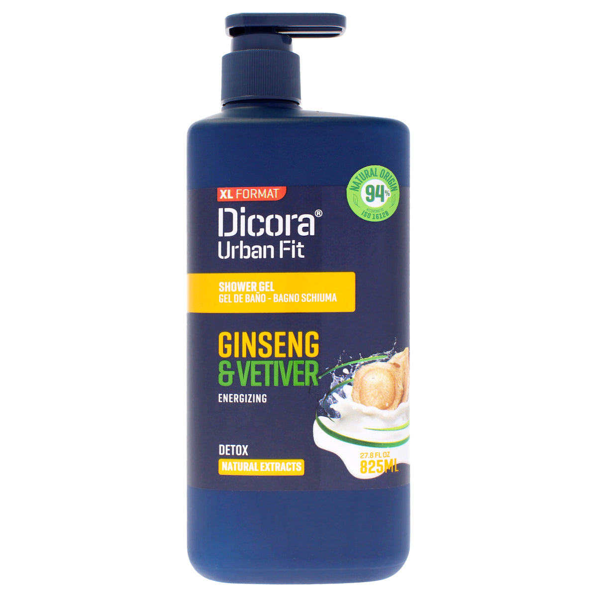 Shower Gel - Ginseng and Vetiver by Dicora Urban Fit for Unisex - 27.8 oz Shower Gel