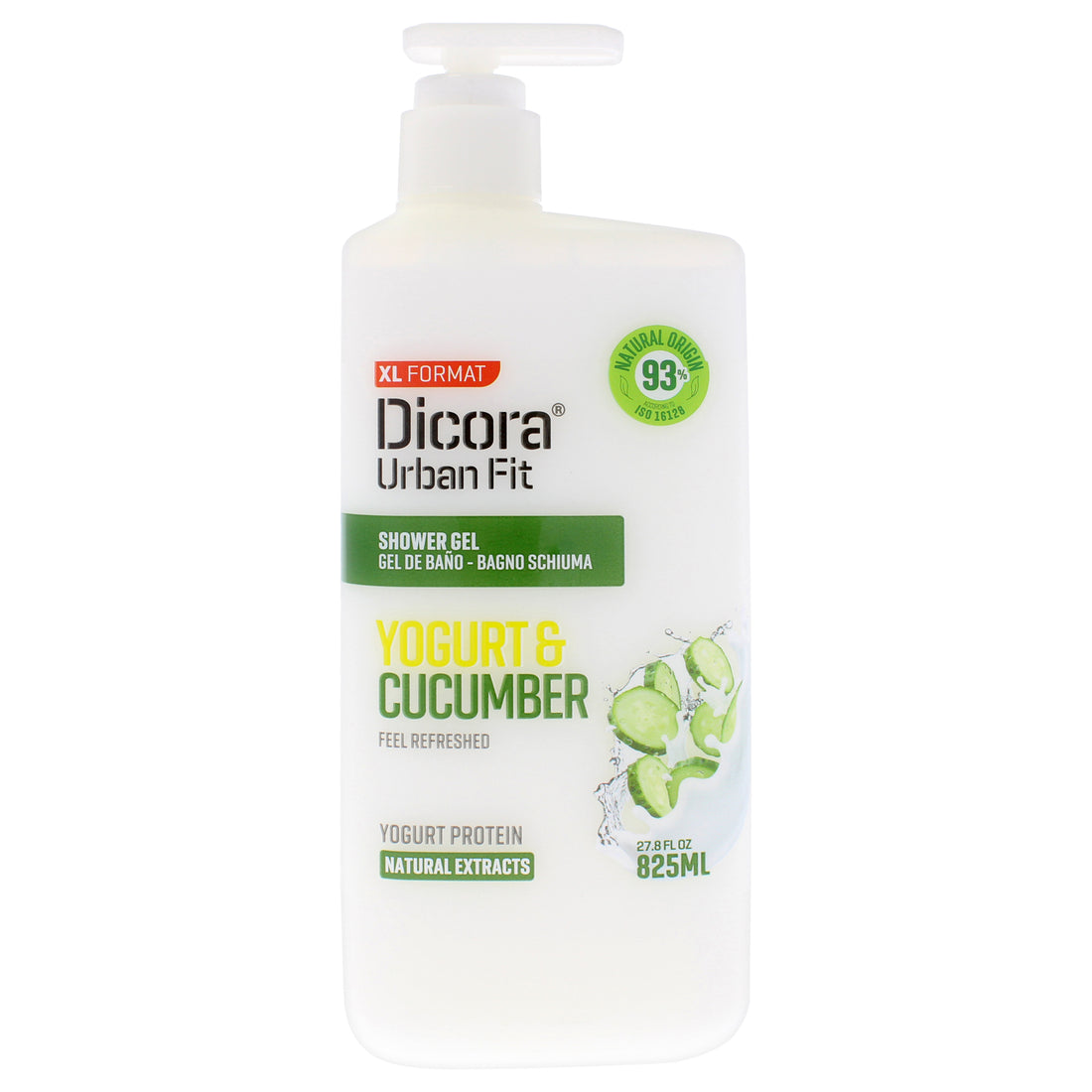 Shower Gel - Protein Yogurt and Cucumber by Dicora Urban Fit for Unisex - 27.8 oz Shower Cream