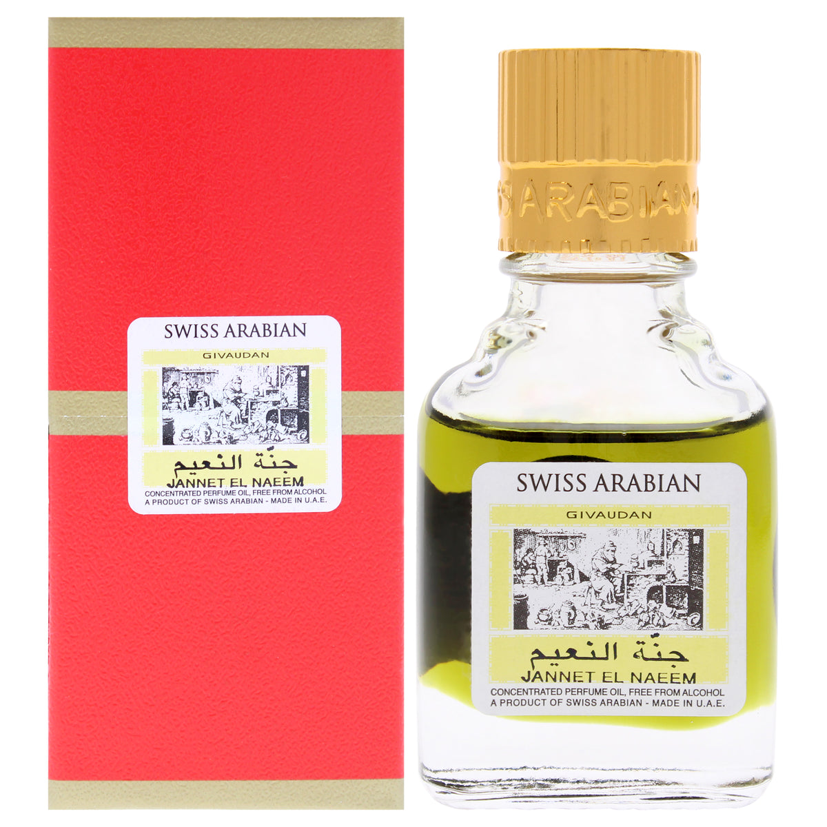 Jannet EL Naeem by Swiss Arabian for Unisex - 0.3 oz Concentrated Perfume Oil