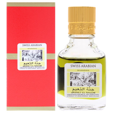 Jannet EL Naeem by Swiss Arabian for Unisex - 0.3 oz Concentrated Perfume Oil