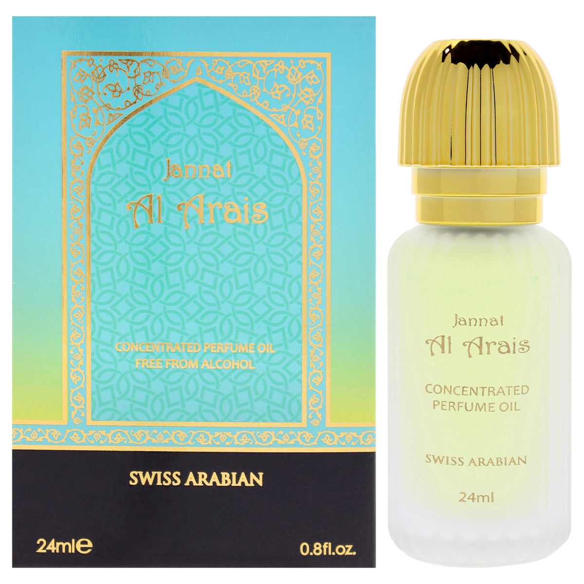 Jannat Al Arais by Swiss Arabian for Unisex - 0.8 oz Concentrated Perfume Oil Rollerball