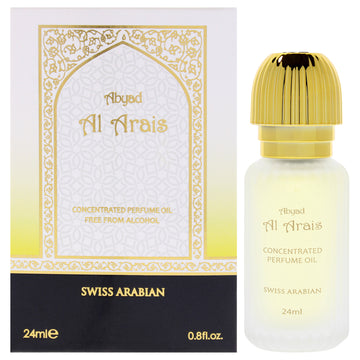 Abyad Al Arais by Swiss Arabian for Unisex - 0.8 oz Concentrated Perfume Oil Rollerball