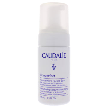 Vinoperfect Brightening Micropeel Foam by Caudalie for Women - 3.3 oz Foam