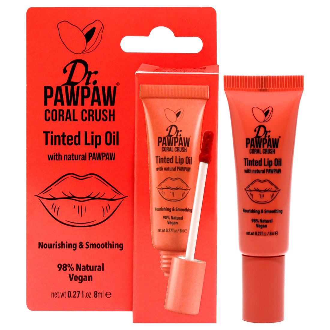 Tinted Lip Oil - Coral Crush by Dr. PawPaw for Women - 0.27 oz Lip Oil