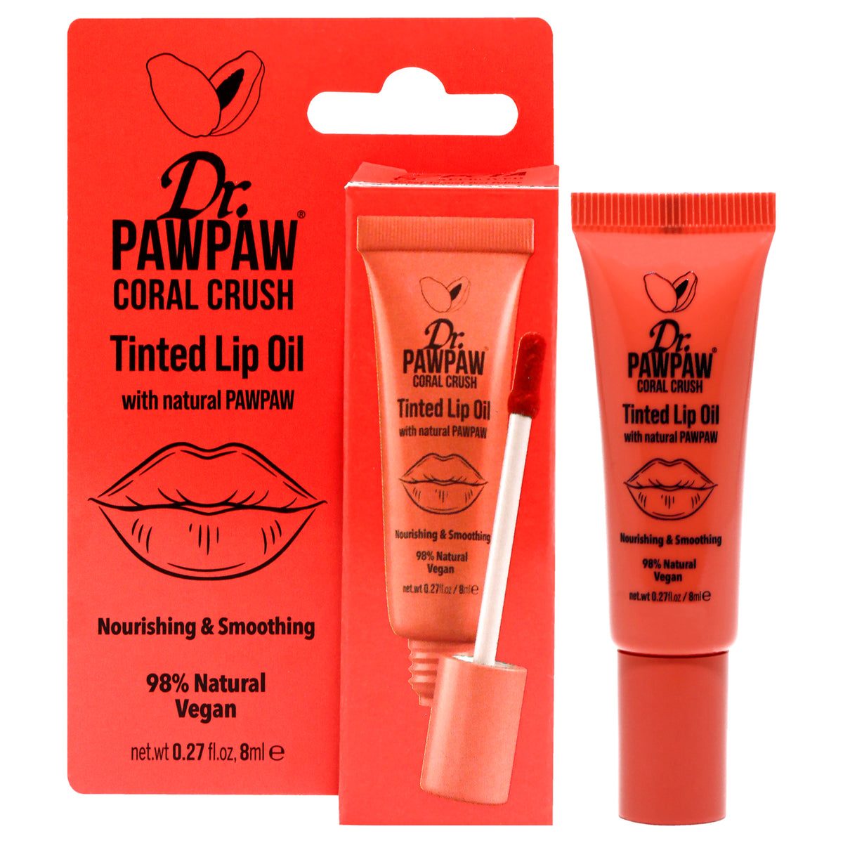 Tinted Lip Oil - Coral Crush by Dr. PawPaw for Women - 0.27 oz Lip Oil