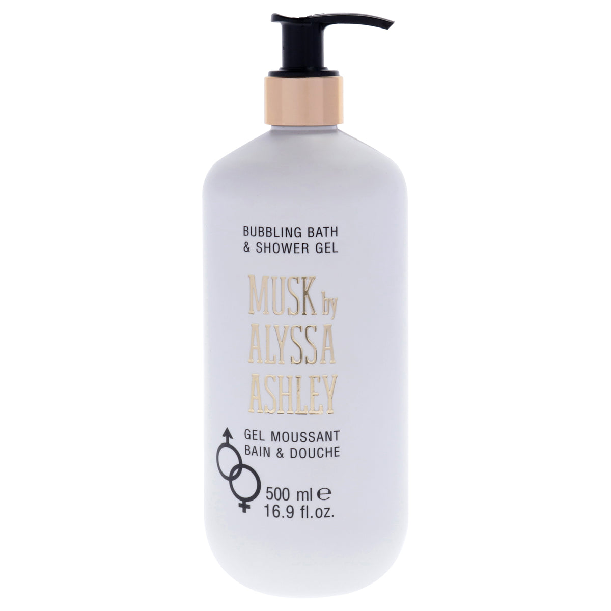 Musk Bubbling Bath and Shower Gel by Alyssa Ashley for Unisex - 16.9 oz Shower Gel