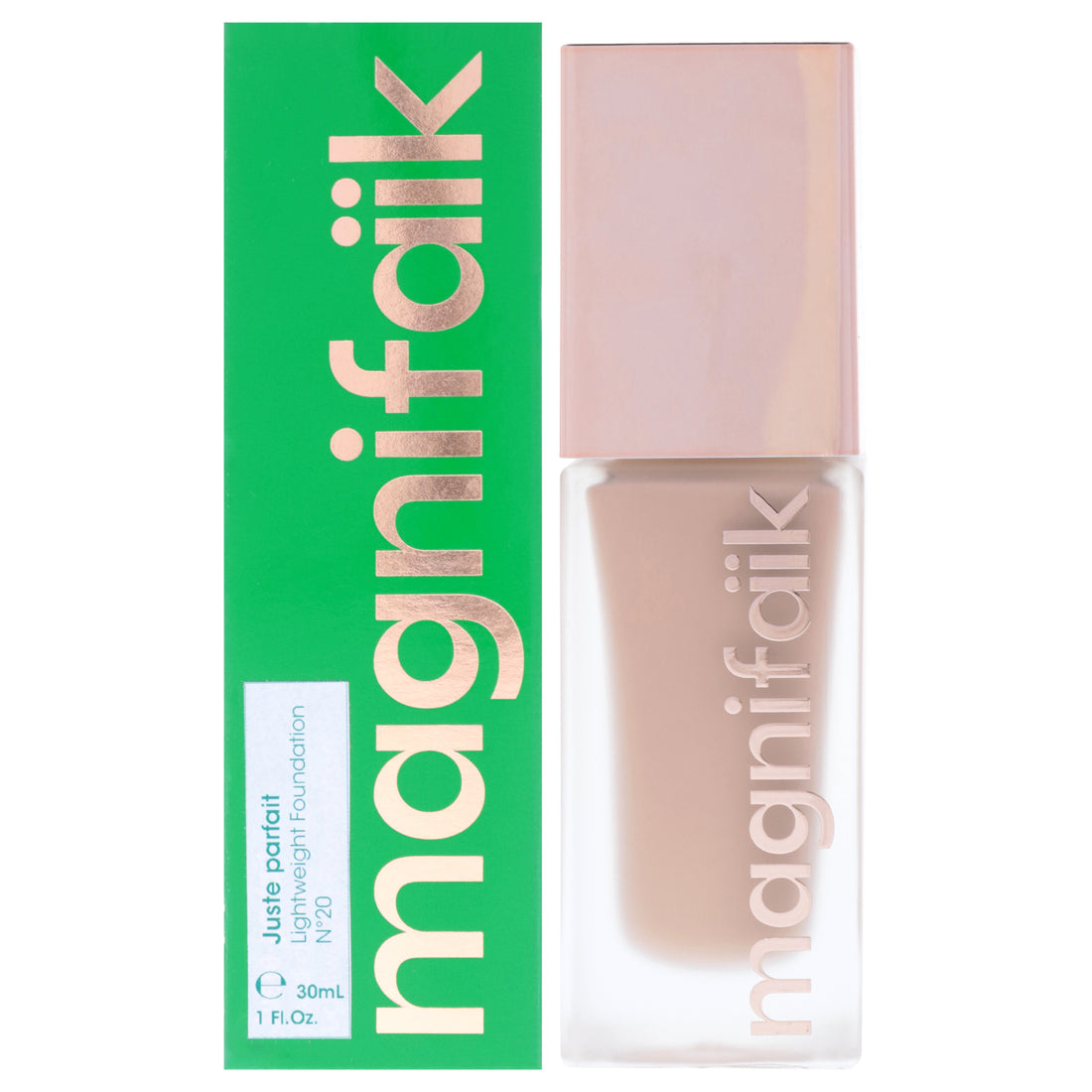 Lightweight Foundation - 20 Light Skin by Magnifaik for Women - 1 oz Foundation