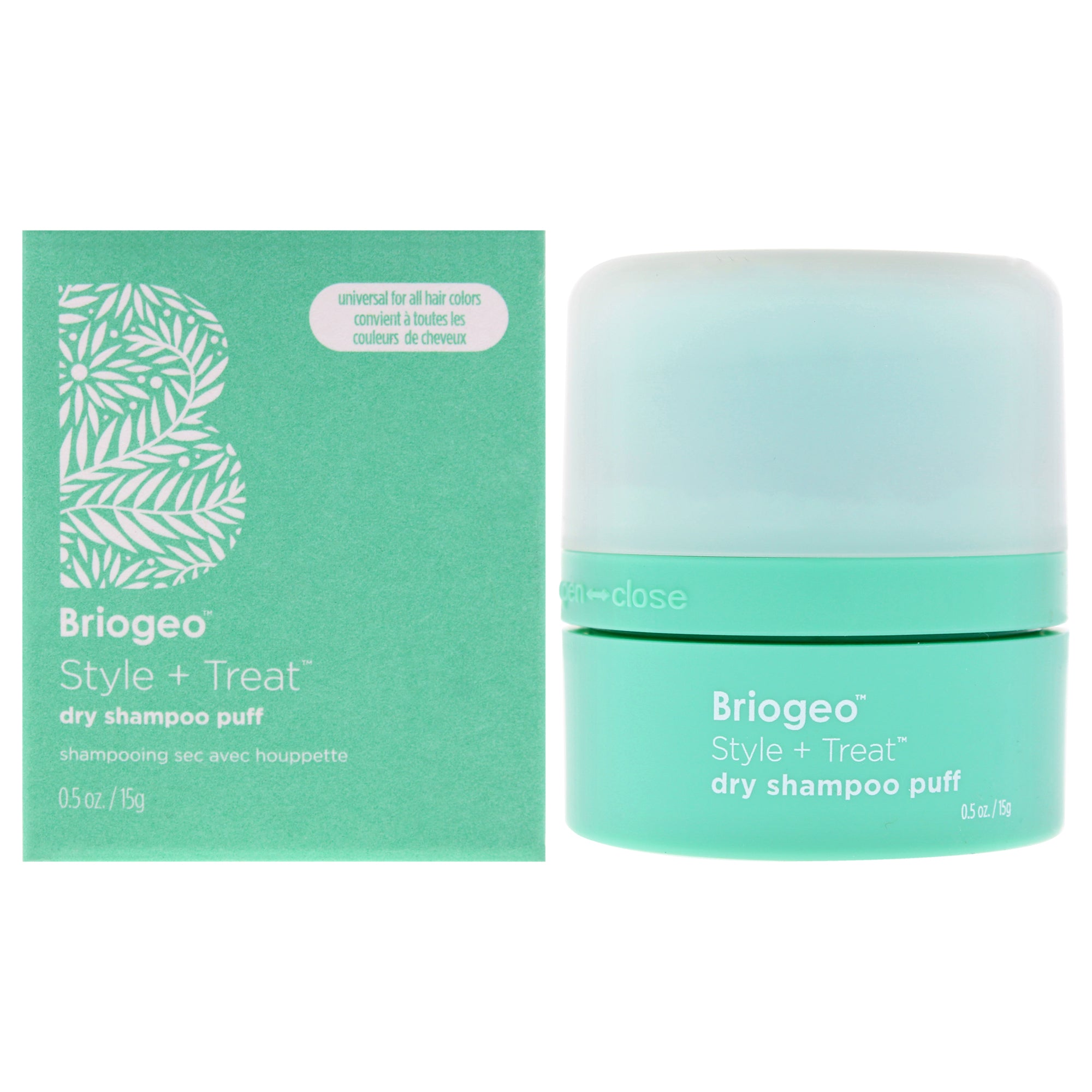 Style Plus Treat Dry Shampoo Puff Mattifying Powder - Universal by Briogeo for Unisex - 0.5 oz Dry Shampoo
