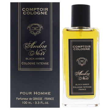 Black Amber Intense by Comptoir Cologne for Men - 3.3 oz Cologne Spray