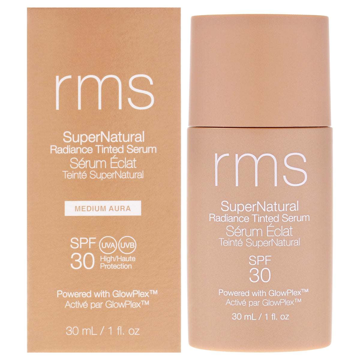SuperNatural Radiance Tinted Serum SPF 30 - Medium Aura by RMS Beauty for Women - 1 oz Makeup
