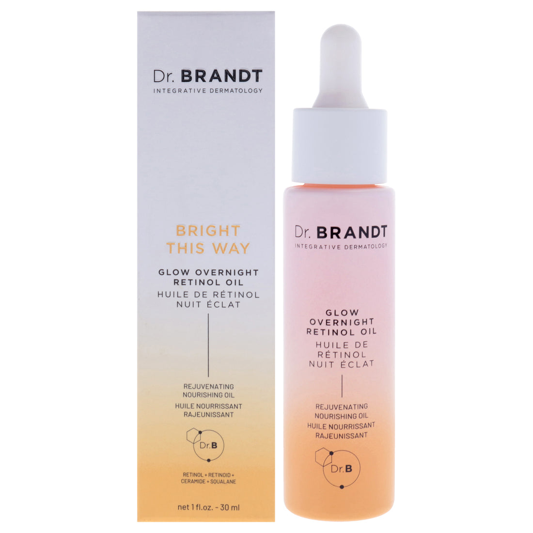 Glow Overnight Retinol Oil by Dr. Brandt for Women - 1 oz Oil