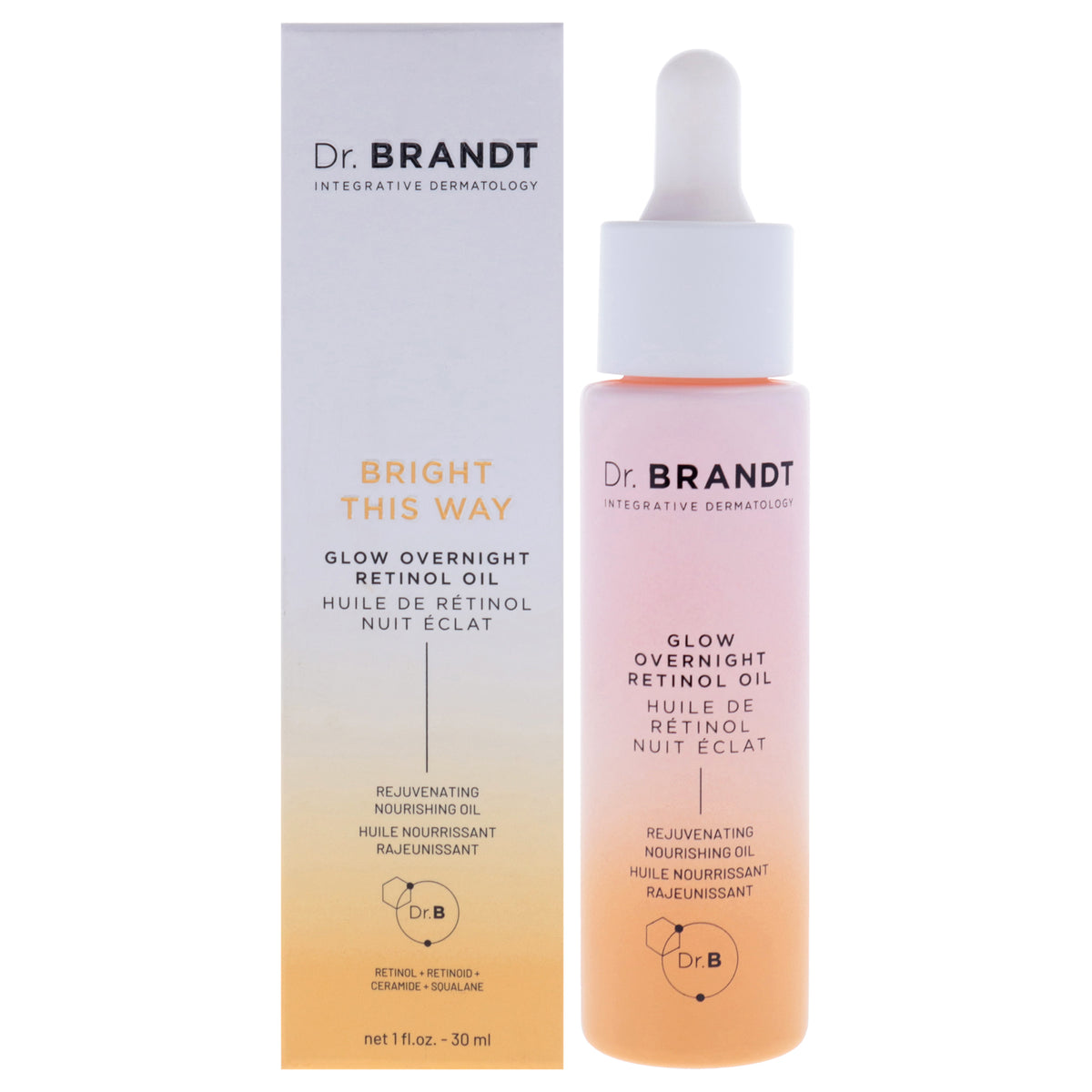 Glow Overnight Retinol Oil by Dr. Brandt for Women - 1 oz Oil