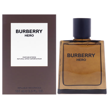Burberry Hero Intense by Burberry for Men - 3.3 oz Parfum Spray (Refillable)