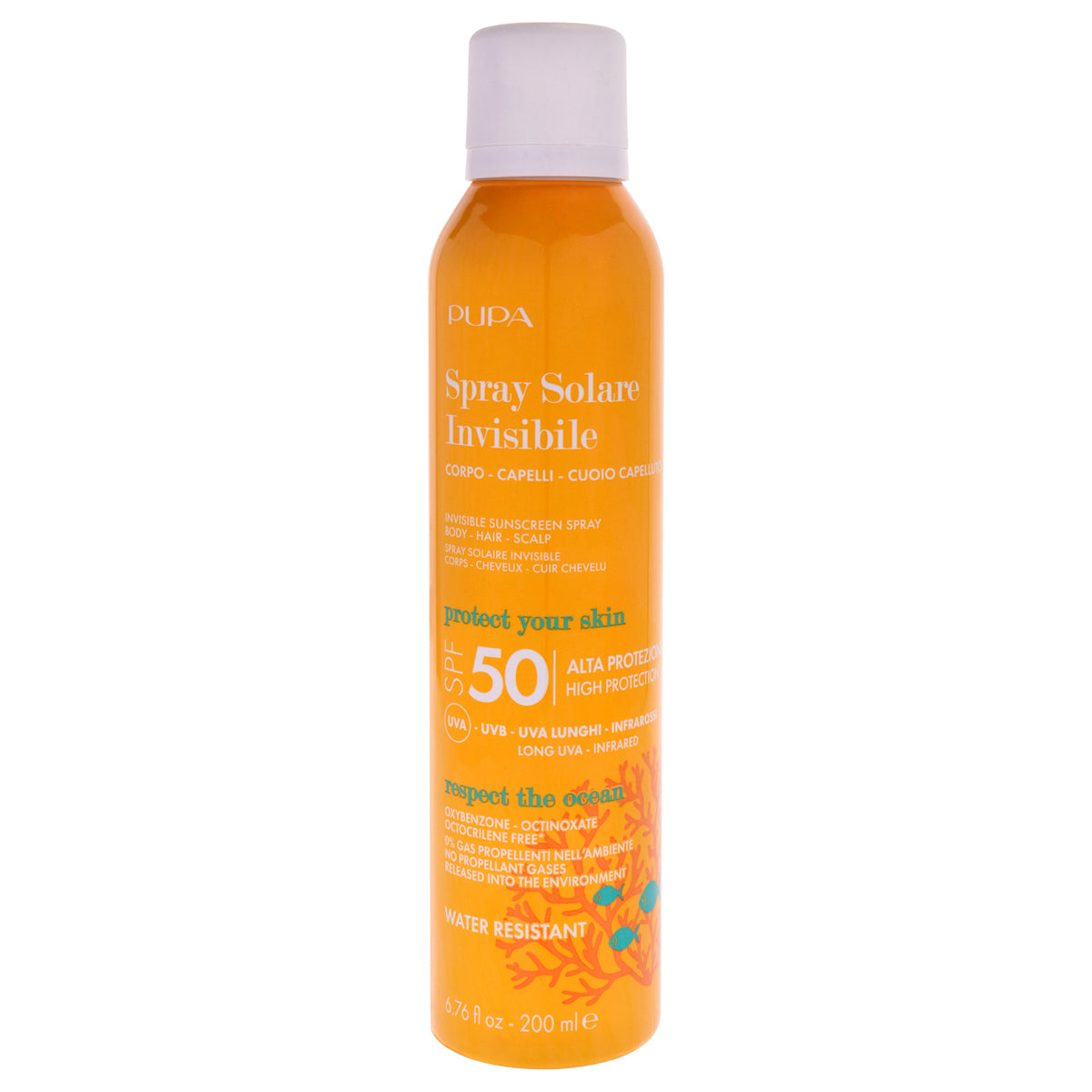 Invisible Sunscreen Spray SPF 50 by Pupa Milano for Unisex - 6.76 oz Sunscreen
