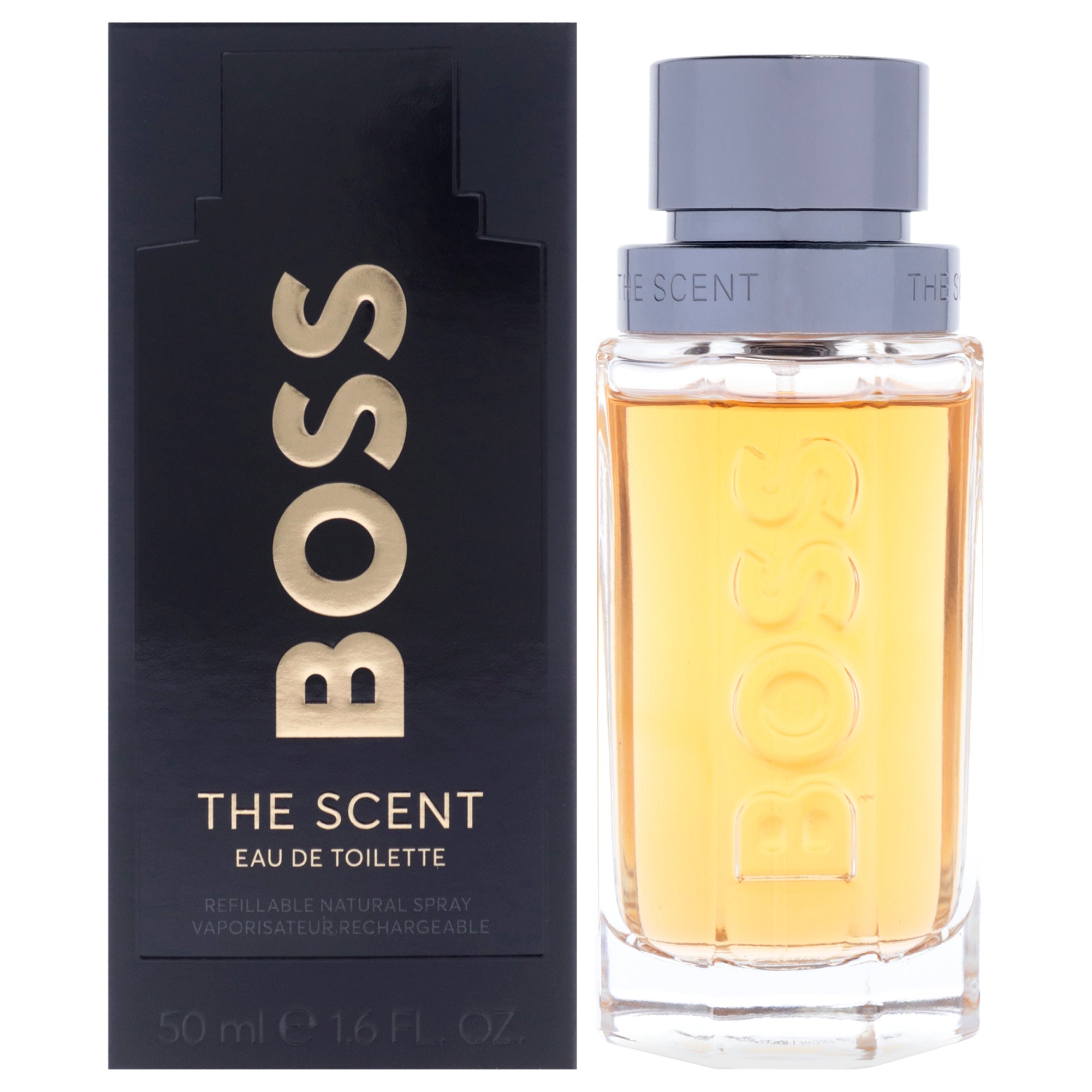 Boss The Scent by Hugo Boss for Men - 1.6 oz EDT Spray (Refillable)