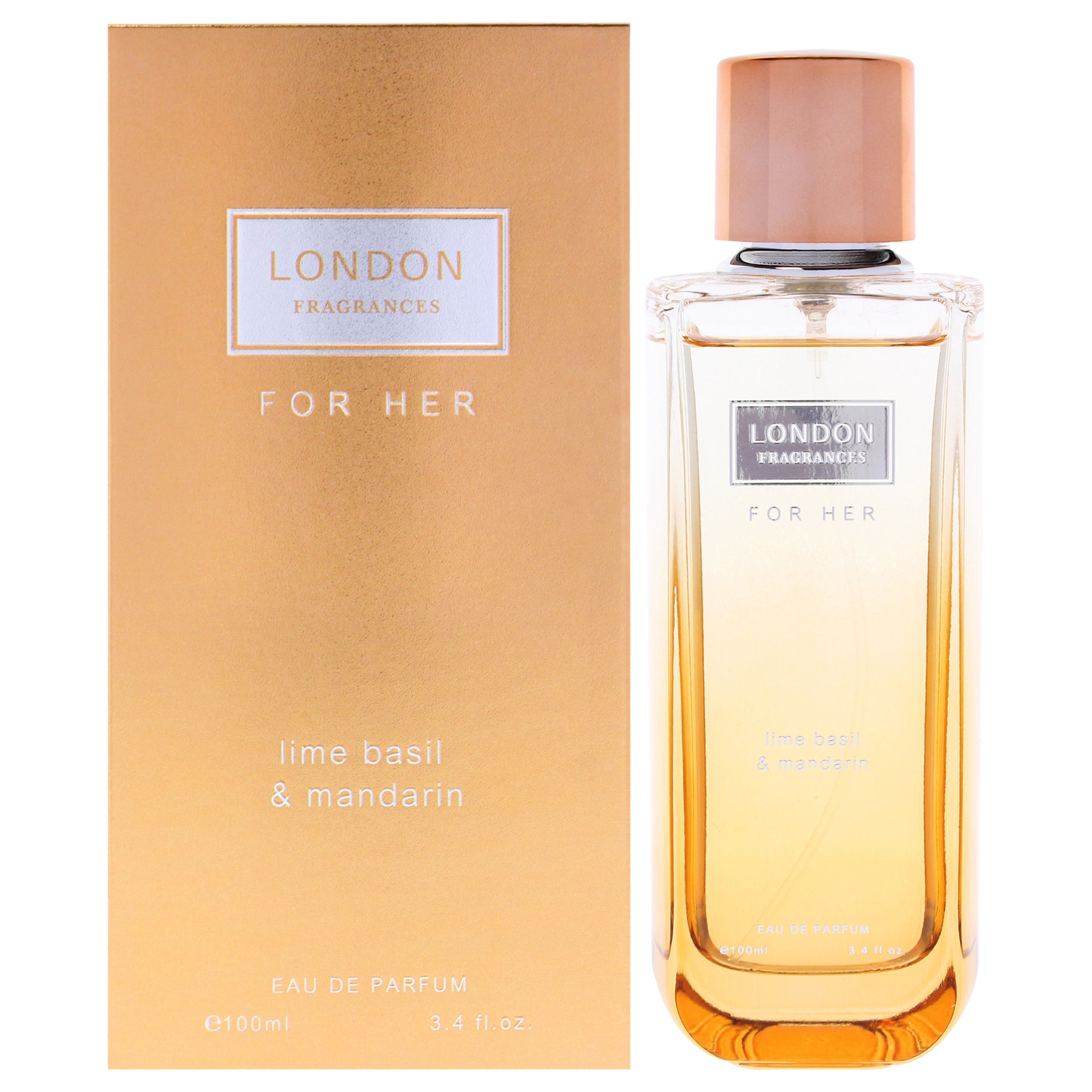 London Fragrances - Lime Basil And Mandarin by Fine Perfumery for Women - 3.4 oz EDP Spray