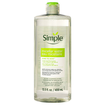 Kind To Skin Micellar Water by Simple for Women - 13.5 oz Makeup Remover - Pack of 4