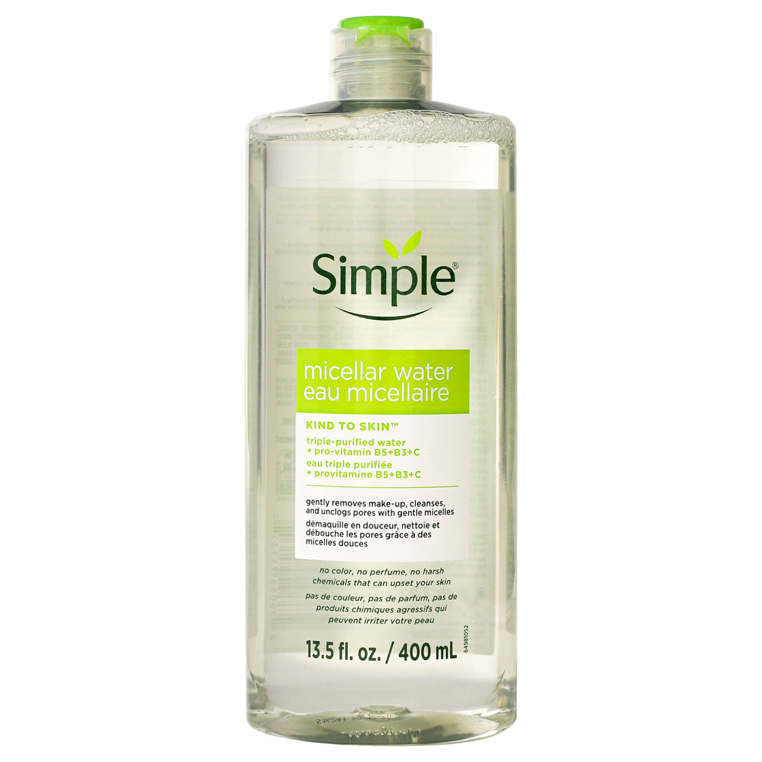 Kind To Skin Micellar Water by Simple for Women - 13.5 oz Makeup Remover - Pack of 6