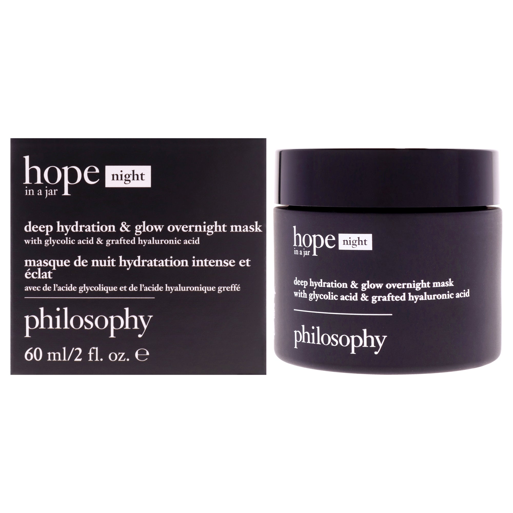 Hope in A Jar Deep Hydration and Glow Overnight Mask by Philosophy for Women - 2 oz Mask