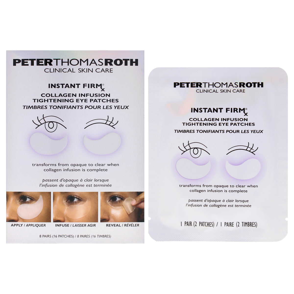 Instant Firmx Collagen Infusion Tightening Eye Patches by Peter Thomas Roth for Women - 16 Pc Patches