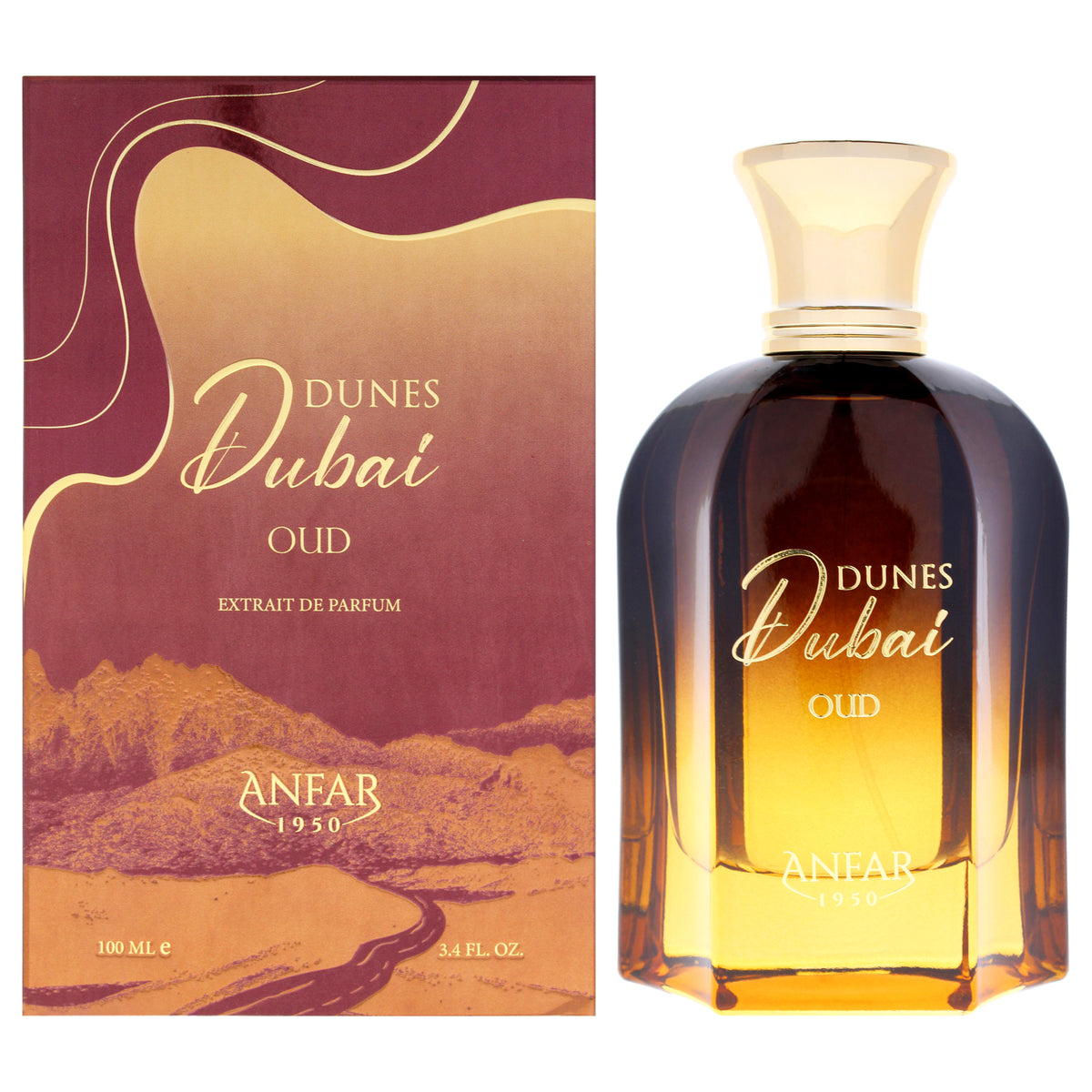 Dunes Dubai - Oud by Anfar for Unisex - 3.4 oz Extrait De Parfum Spray