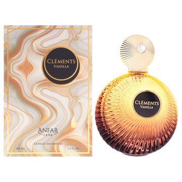 Clements Vanilla by Anfar for Unisex - 3.4 oz Extrait De Parfum Spray