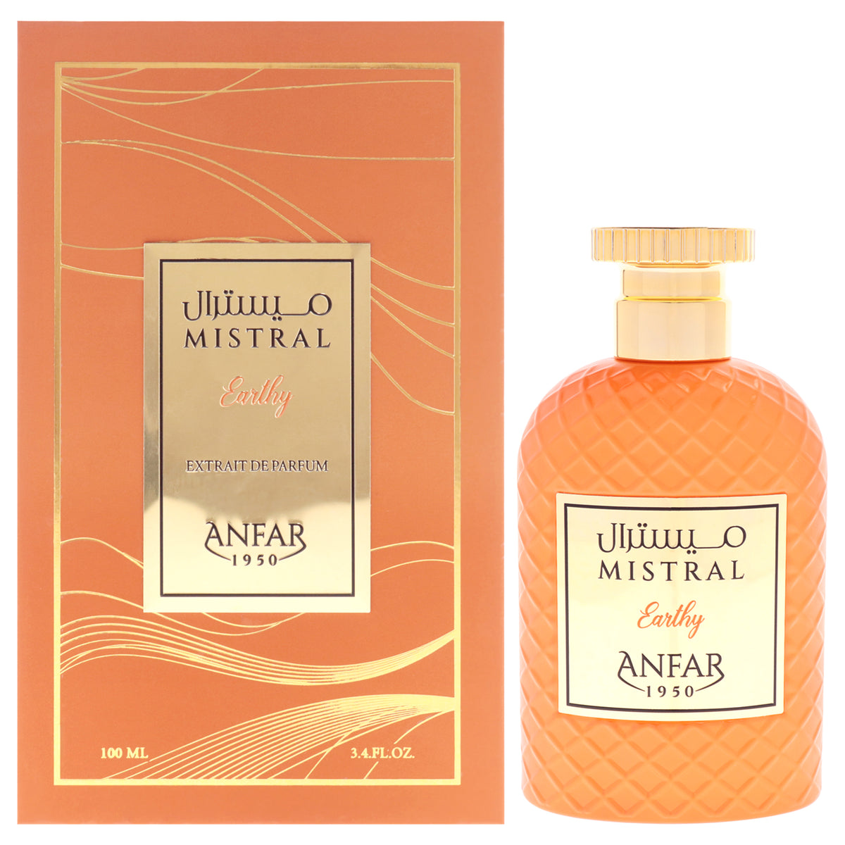 Mistral Earthy by Anfar for Unisex - 3.4 oz Extrait De Parfum Spray