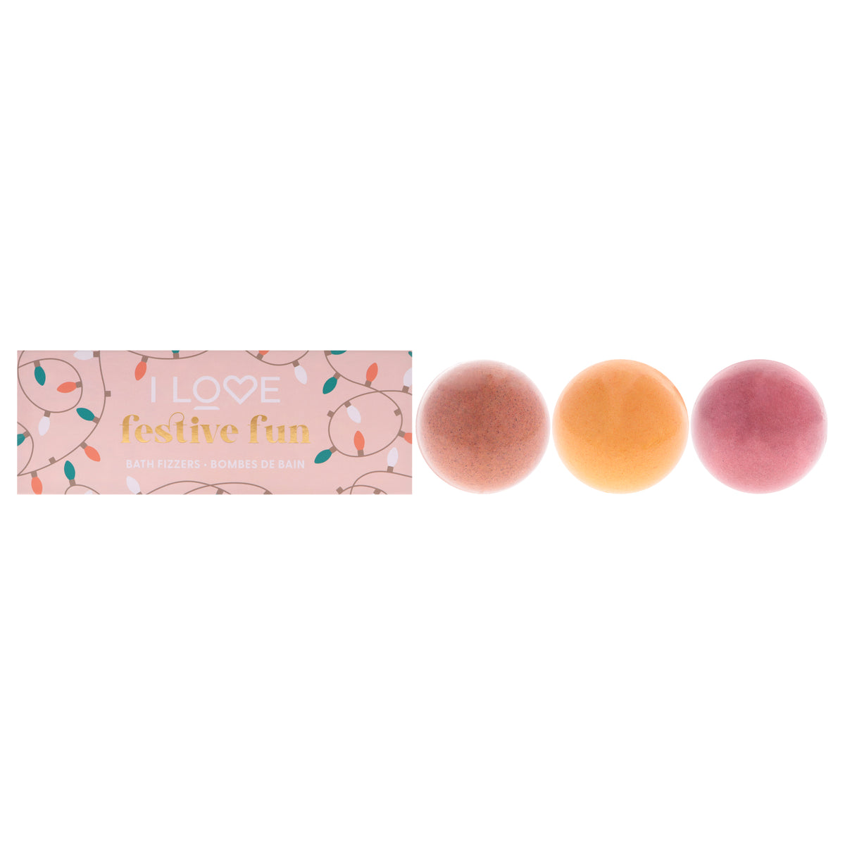 Festive Fun Bath Fizzer by I Love Cosmetics for Women - 3 x 5.30 oz Bath Bombs