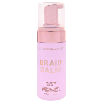 Braid Balm Foaming Pre-Braid Prep by Beachwaver for Women - 4 oz Foam