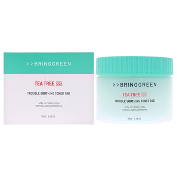 Trouble Soothing Toner Pad - Tea Tree Cica by Bring Green for Women - 90 Pc Pads