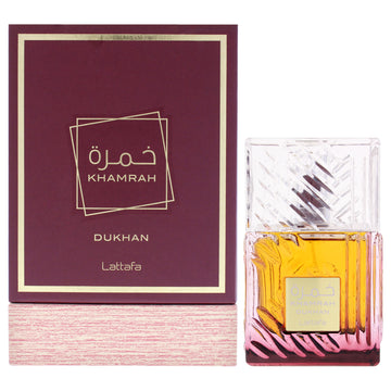Khamrah - Dukhan by Lattafa for Unisex - 3.4 oz EDP Spray