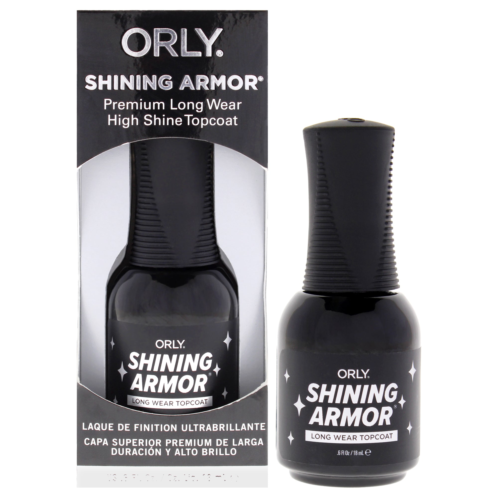 Shining Armor Long Wear Topcoat by Orly for Women - 0.6 oz Nail Polish