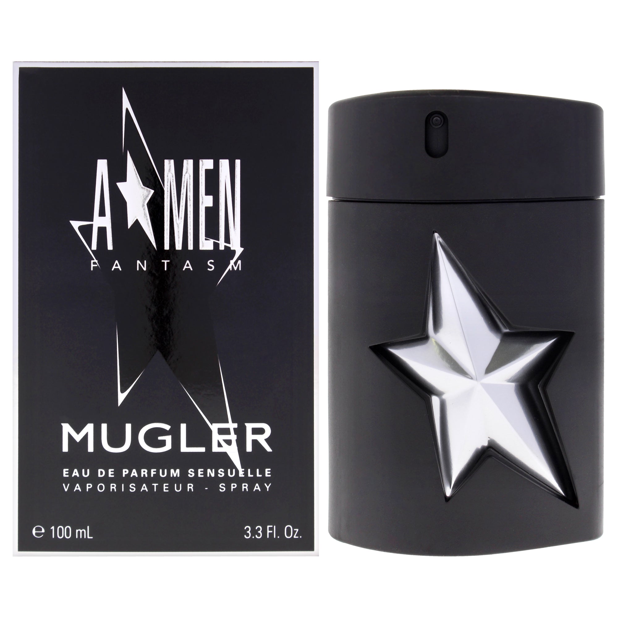 Angel Fantasm Sensuelle Rubber Flask by Thierry Mugler for Men - 3.3 oz EDP Spray
