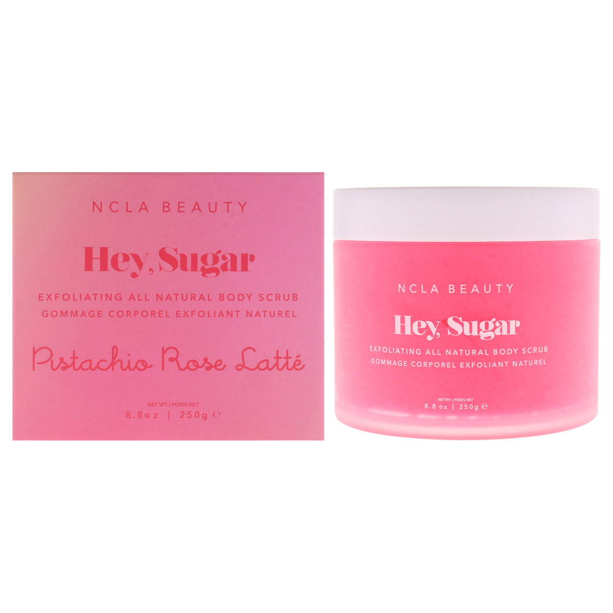 Hey Sugar All Natural Body Scrub - Pistachio Rose Latte by NCLA for Women - 8.8 oz Body Scrub