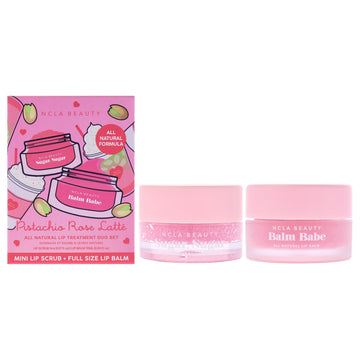 Lip Care Set - Pistachio Rose Latte by NCLA for Women - 2 Pc 0.16oz Lip Scrub, 0.33oz Lip Balm