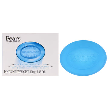Pure and Gentle with Glycerin and Mint Extracts - Blue by Pears for Unisex - 3.5 oz Bar Soap