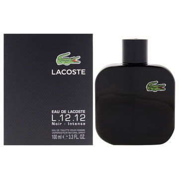 Lacoste Eau De Lacoste L.12.12 Noir Intense by Lacoste for Men - 3.3 oz EDT Spray