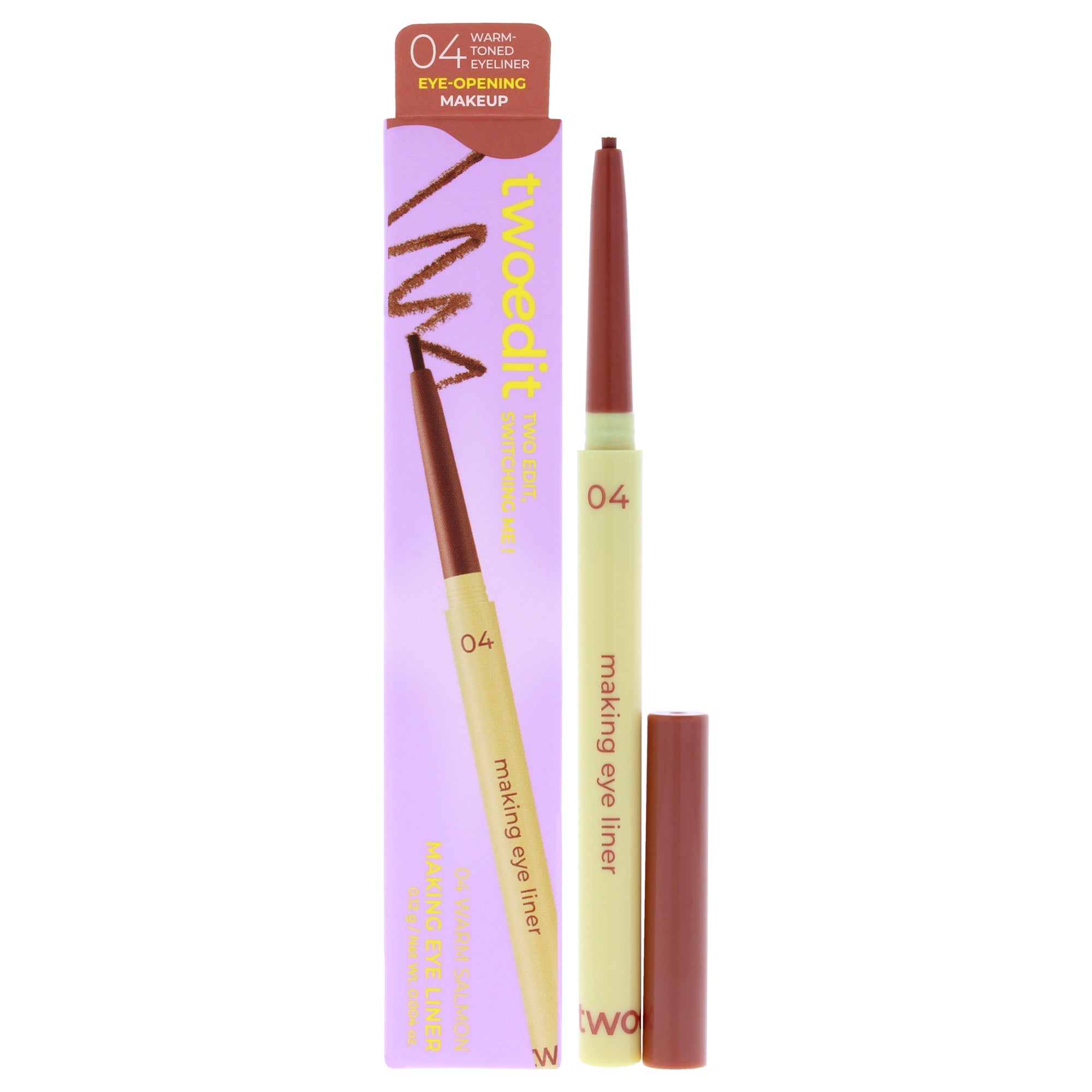 Making Eye Liner - 04 Warm Salmon by Two Edit for Women - 0.004 oz Eyeliner