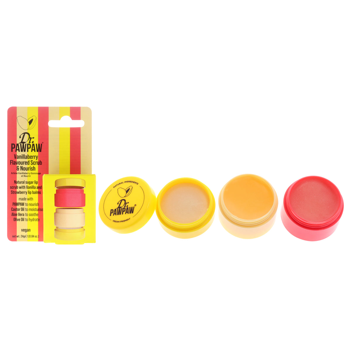 Scrub and Nourish - Vanillaberry by Dr. PawPaw for Women - 0.84 oz Lip Balm