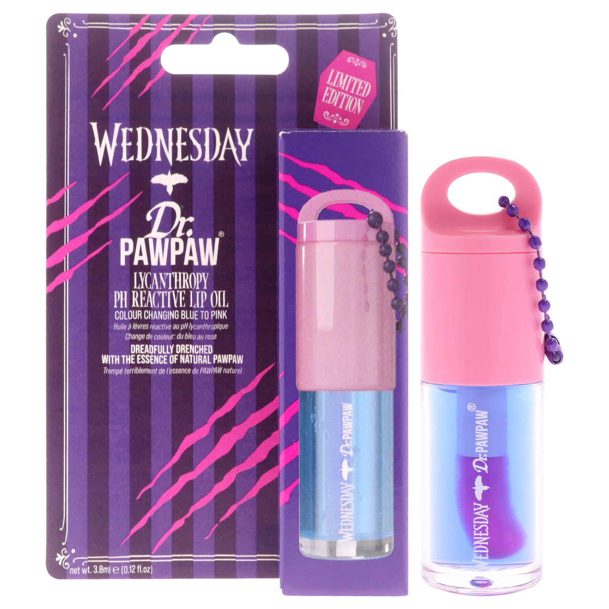 Wednesday Lycanthropy Limited Edition - Ph Reactive by Dr. PawPaw for Women - 0.12 oz Lip Oil