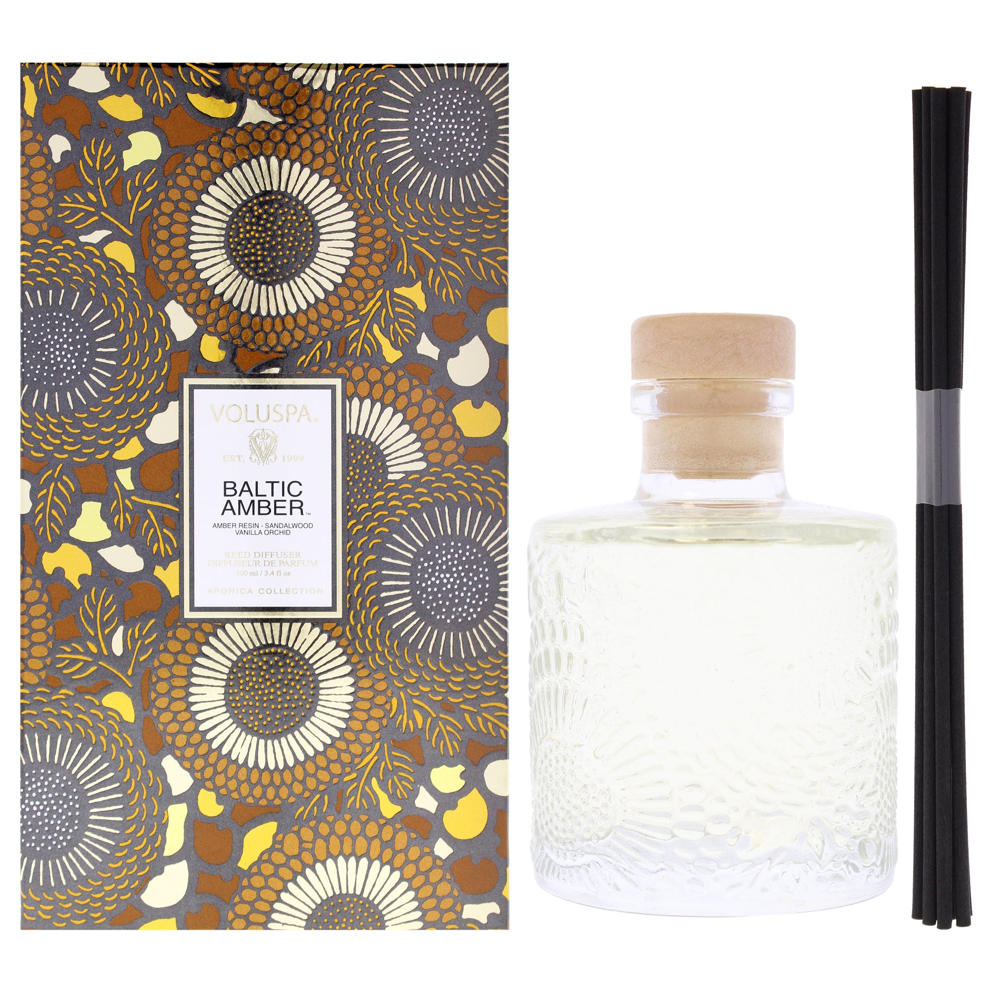 Japonica Collection - Baltic Amber Reed Diffuser by Voluspa for Unisex - 3.4 oz Reed Diffuser